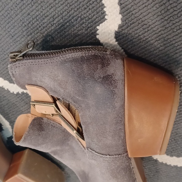 Korks by Kork-Ease Gabriella Gray & Tan Ankle Boots Women's 9.5 - Picture 11 of 15